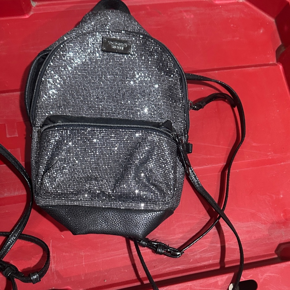 Victoria's Secret Black Sparkle Mini Backpack